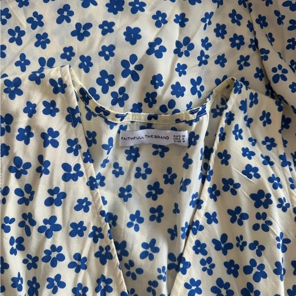 Faithfull the Brand Blue Floral Midi Dress - Picture 4 of 5